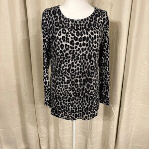 Leopard Print Long Sleeve Top